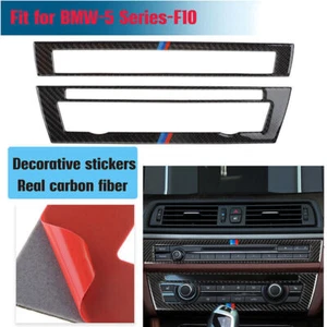 2 pegatinas de fibra de carbono a rayas M CA + CD borde de panel de control para BMW F10 520i - Imagen 1 de 6