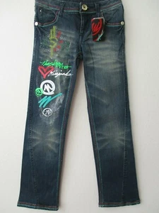 MISKEEN DENIM BLUE EMBELLISHED JEANS SIZE 8 - NWT - Picture 1 of 4