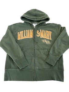 Sudadera con Capucha WILLIAM & MARY Verde Salvia Peso Grueso Cremallera Frontal PEQUEÑA por Banner Supply - Imagen 1 de 10
