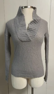J. Crew Womens Dolce Shawl Collar Mohair Sweater Light Gray Size XS - Picture 1 of 11