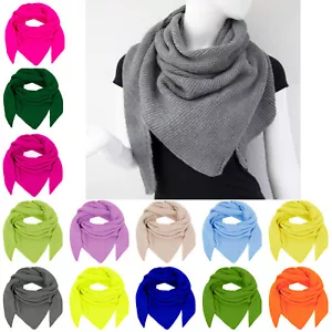 Bufanda triangular de punto para mujer XXL patrón de punto pañuelo para el cuello pañuelo triangular made in Italy - Imagen 1 de 25