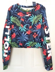 hollister floral sweatshirt