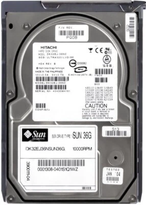 Hard Sun 3900111-04 36GB 10000U/Min 4MB SCSI U320 DK32EJ36NSUN36G 3.5 " Inch - Image 1 of 3