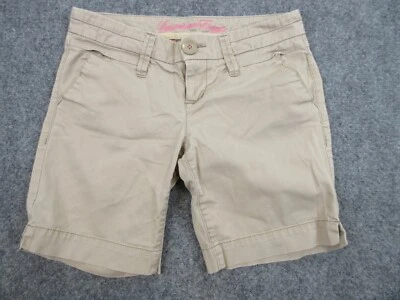 Pantalones cortos American Eagle para mujer talla 2 Beige Chino Casual Preppy Outdoors 30x16 Foto 1 de 4