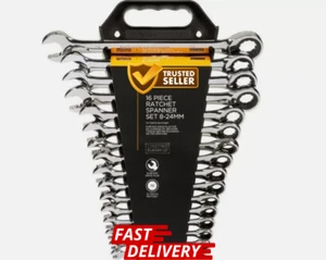 Halfords Advanced 16pc Ratchet Spanner Set Lifetime Guarantee Brand New UK - Picture 1 of 3