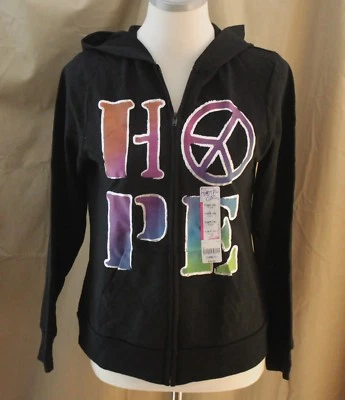 Total Girl, XL Plus (181/2), Sudadera con Capucha Negra con Cremallera Frontal, Nueva con Etiquetas Foto 1 de 4