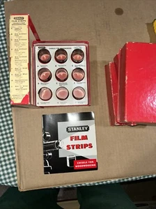 4 Boxen 50er Jahre Stanley Werkzeug Lernfilmstreifen. original Kartons mit Booklet. - Bild 1 von 22