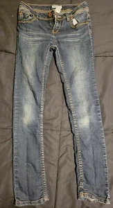 Mudd Girls Blue Skinny Jeans Size 10R - Picture 1 of 7
