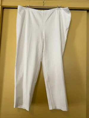 Karen Kane Straight Leg Crepe, OFF White Stretch Pants, Size 22W Plus NWOT - Image 1 of 4