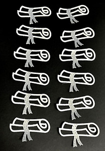 Graduation Scroll x12 Die Cut Shape Punchies -white/silver, Cards, Scrapbooking