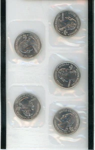2005 D State Quarter 5 Coins - US Mint Set BU Statehood Cello 25c Coins - Picture 1 of 2