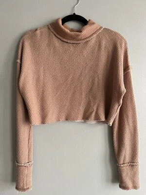 Urban Outfitters Out From Under Recortado Cuello Tortuga Talla Pequeña Rosa Tejido Gofre Foto 1 de 4