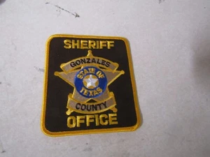 PATCH LAW ENFORCEMENT OLDER SHERIFF DEPT TEXAS COUNTY OF GONZALES OFFICE YELLOW - Picture 1 of 1