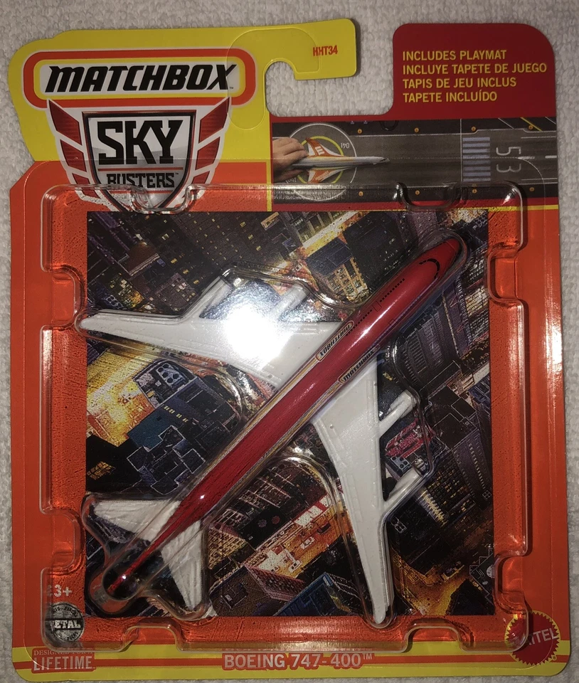 2023 Matchbox Sky Busters #14 Boeing 747-400 RED & WHITE SAME DAY SHIPPING - Image 1 of 1