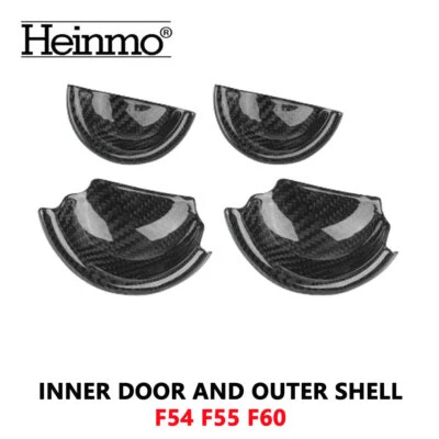 4件真碳纤维汽车内门把手盖适用于Cooper S Clubman F54 F60 — 第 1/4 张图片