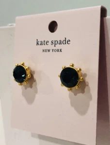 Pendientes Kate Spade Color Volador Bisel Azul Zafiro Tachuelas Montana Nuevos + Bolsa Polvo - Imagen 1 de 11