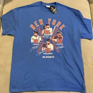 NWT -NY METS - MLB PLAYERS - LINDOR - ALONSO - VERLANDER - SCHERZER T-SHIRT - XL - Picture 1 of 3