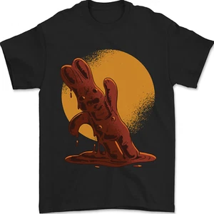 Ein Schmelzender Schokoladenhase Oster Herren T-Shirt 100% Baumwolle - Bild 1 von 14