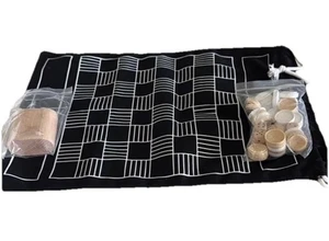 West Emory Backgammon und Dame Roll Up Bag Spiel Reiseset NEU! - Bild 1 von 2