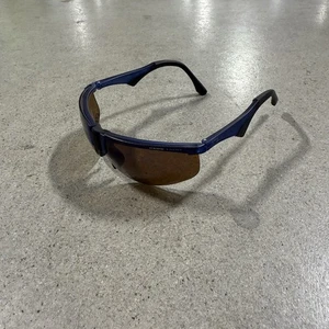CEBE 1500 *Scratches* Sunglasses 1744 0022 Wrap Made in France Blue Zig Zag - Picture 1 of 13
