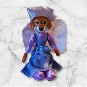 Disney Store Maid Marian Plüsch 18 Zoll Robin Hood Fuchs Puppe lila Kleid selten Rarität - Bild 1 von 15