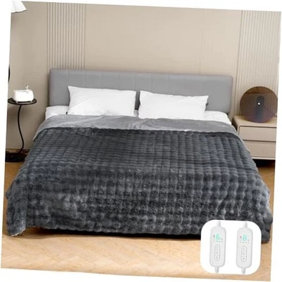 Electric Blanket with Dual Control, King Size Heated Blanket with 8 Heating  - Image 1 of 4