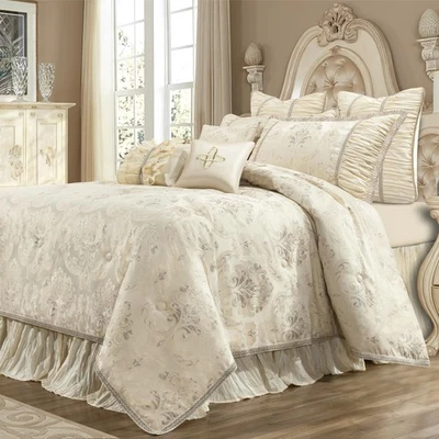 Luxury Comforter Set, Jacquard Floral Design Comforter King Sets for Bedroom,... - Image 1 of 4