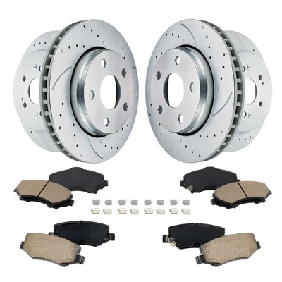 Front Rear Rotors Brake Pads for 2018 Jeep Wrangler JK - Image 1 of 4
