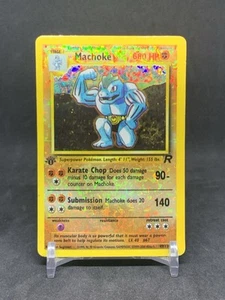 Machoke 1ª Edición Team Rocket #49 De Colección Pokemon Tarjeta Adhesiva Vendedora Holo - Imagen 1 de 2