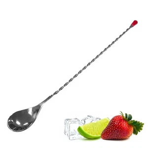 Stainless Steel 12" Bar Spoon Cocktail Mixing Twisted Stirrer Drink Spoon - Picture 1 of 9