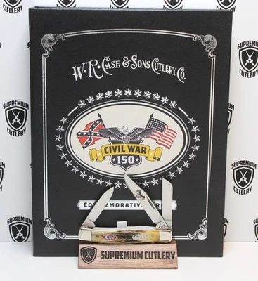 2013 CASE XX CIVIL WAR 150 SERIES BOOK SET STAG STOCKMAN KNIFE VOL 9 53032 SN082 - Image 1 of 4