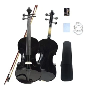 Black 16 inch Viola Full size Maple wood ebony fittings with viola case bow - Bild 1 von 12