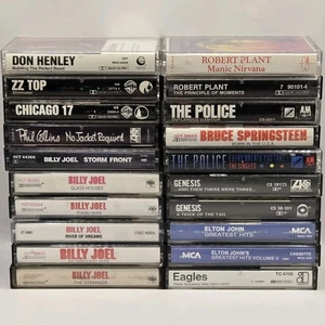 Lot 20 Cassette Tapes Rock 70s 80s Billy Joel Elton John Eagles The Police MORE - Foto 1 di 7