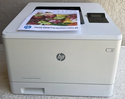 HP Color LaserJet Pro M452nw Printer Used In Medical Office Works Great Printing - Image 1 of 3