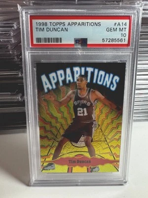 Topps Chrome Apparations 1998 #A14 Tim Duncan HOF SPURS💎🔥PSA 10!!! (Losa nueva) Foto 1 de 2