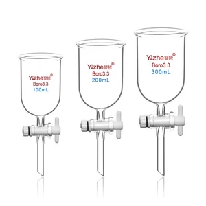 Versatile Glass Funnel 50ml-1000ml with PTFE Piston, Chemistry Lab Equipment - Picture 1 of 9