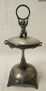 Vintage Meriden Silver Plate Spoon Holder Serving Rack - Picture 1 of 9