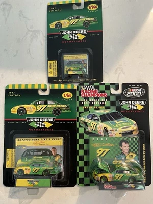 3 autos John Deere Motorsports Racing Champions Chad Little 97 1/144 1/64 nuevos en paquete Foto 1 de 4