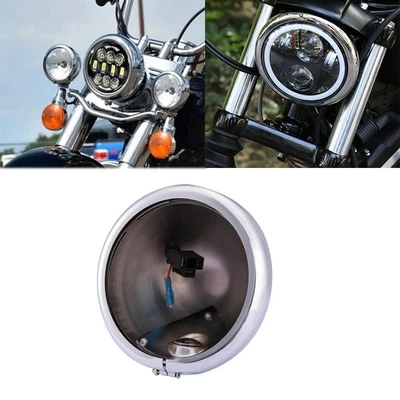 5.75" LED Headlight Housing Bucket Bracket Fit For Harley Dyna Wide Glide FXDWG Foto 1 de 4