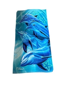 Toalla de playa Island Gear Michael Searle Blue Dolphin - Imagen 1 de 5