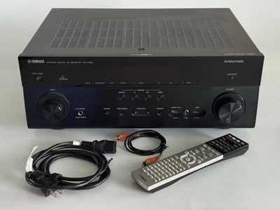 Yamaha Aventage RX-A720 7.2 AV Receiver Bundle HDMI Network Tested Remote Cables - Image 1 of 4
