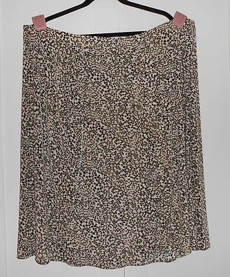 FALDA DRAPEADA MUJER JACLYN SMITH MARRÓN ANIMAL PRINT IMITACIÓN ABRIGO - TALLA 2XLARGE Foto 1 de 2