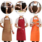 Kitchen Aprons Uniform Work Apron Tops Canvas Grill Restaurant Men Bar Woman