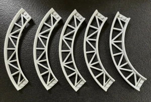 LEGO PN 2061 - Roller Coaster Rail - Curved - Light Gray - 5 Pieces - New - Picture 1 of 1