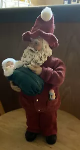Possible Dreams Clothtique Santa holding Baby - North Pole Nanny 805057 - Picture 1 of 3