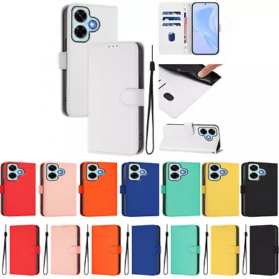 For Redmi Note 14 Pro 13 14 Candy Color PU Leather Wallet Case Phone Case Cover - Image 1 of 4