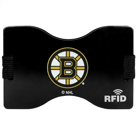 Boston Bruins Wallet RFID Blocking Slim Pocket Money Clip NHL Hockey Sports Fan Cover