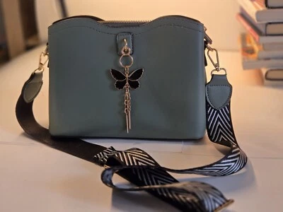 Small Crossbody Bag Purse Zip Top  Double Snap Handle Satchel Bag - Image 1 of 4