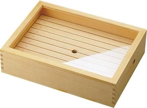 Yamako Wooden Neta Box and Acrylic Lid Large Size Shiroki 39x29x10cm 35585 NEW - Picture 1 of 2