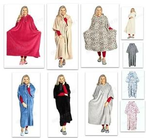 Ladies men Unisex Warm Soft Fleece TV Cuddle Blanket Hoodie Snuggle Jumper Plus - Picture 1 of 36